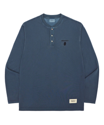 BEENTRILL（ビントリル）の「PIGMENT ヘンリーネックロングスリーブ(ダークネイビー)（Tシャツ/カットソー）」