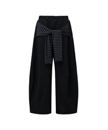 ABEEHUMS（アビハムズ）の「クロスストラップワイドスウェットパンツ ABH367-372 ブラック（スウェットパンツ）」