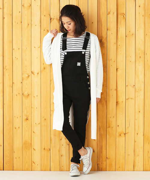 RODEO CROWNS WIDE BOWL（ロデオクラウンズワイドボウル）の「COOL LABO ニット ロング カーディガン（カーディガン/ボレロ・レディース・ブラック/オフホワイト/ライトピンク/ターコイズブルー・FREE）」の2枚目の写真