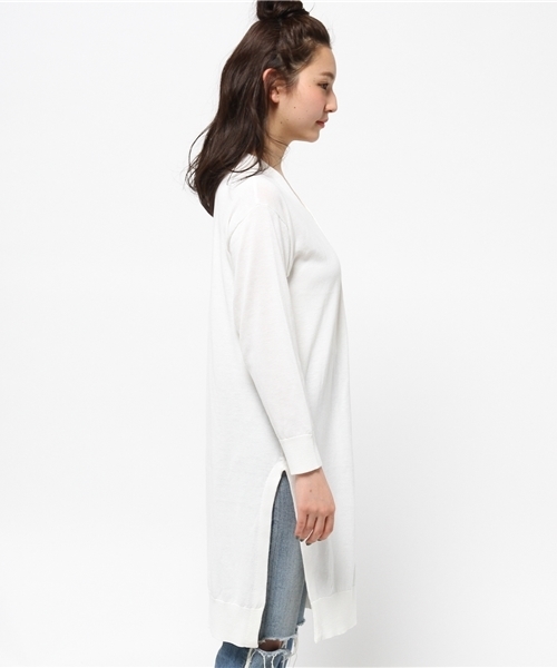 RODEO CROWNS WIDE BOWL（ロデオクラウンズワイドボウル）の「COOL LABO ニット ロング カーディガン（カーディガン/ボレロ・レディース・ブラック/オフホワイト/ライトピンク/ターコイズブルー・FREE）」の9枚目の写真