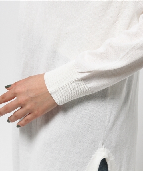 RODEO CROWNS WIDE BOWL（ロデオクラウンズワイドボウル）の「COOL LABO ニット ロング カーディガン（カーディガン/ボレロ・レディース・ブラック/オフホワイト/ライトピンク/ターコイズブルー・FREE）」の12枚目の写真