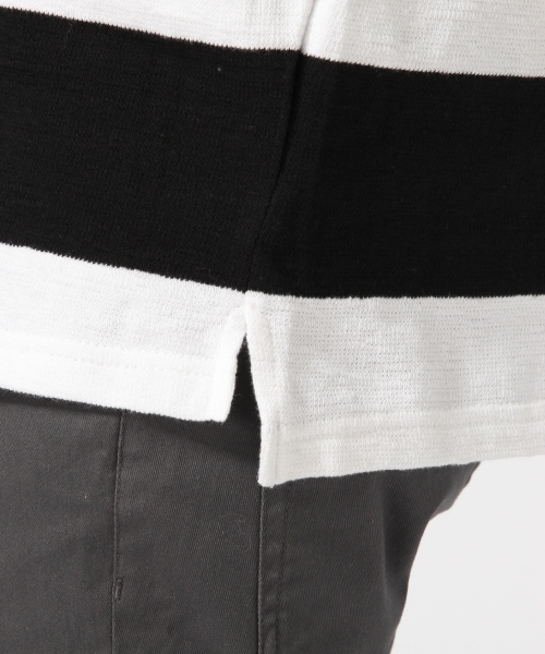 RAGEBLUE（レイジブルー）の「カワリアミボーダーTシャツ/726562（Tシャツ/カットソー・メンズ・ネイビー/キャメル/グレー/ブラック・MEDIUM/LARGE）」の11枚目の写真