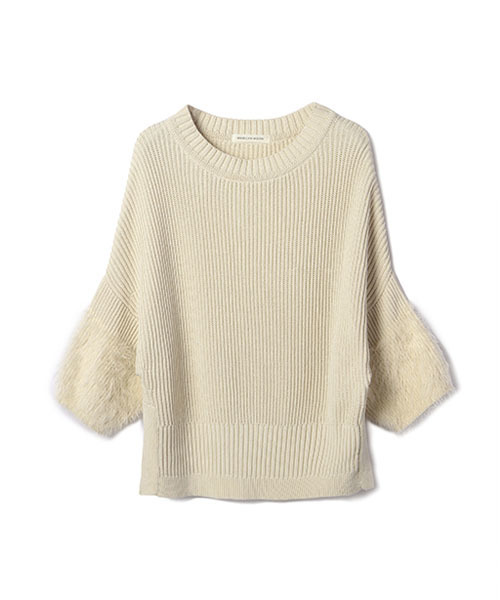 Marilyn Moon（マリリンムーン）の「MARILYN MOON ニット（ニット/セーター・レディース・アイボリー/ブラック/ブラウン/カーキ・FREE）」の2枚目の写真