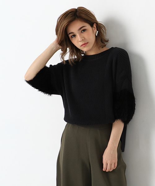 Marilyn Moon（マリリンムーン）の「MARILYN MOON ニット（ニット/セーター・レディース・アイボリー/ブラック/ブラウン/カーキ・FREE）」の18枚目の写真