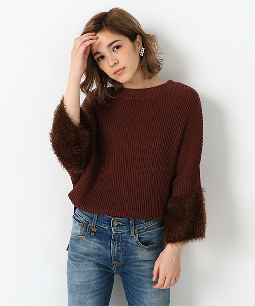 Marilyn Moon（マリリンムーン）の「MARILYN MOON ニット（ニット/セーター・レディース・アイボリー/ブラック/ブラウン/カーキ・FREE）」の19枚目の写真