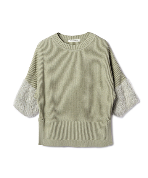 Marilyn Moon（マリリンムーン）の「MARILYN MOON ニット（ニット/セーター・レディース・アイボリー/ブラック/ブラウン/カーキ・FREE）」の8枚目の写真