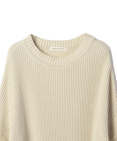 Marilyn Moon（マリリンムーン）の「MARILYN MOON ニット（ニット/セーター・レディース・アイボリー/ブラック/ブラウン/カーキ・FREE）」の9枚目の写真