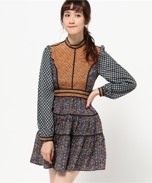 SLY（スライ）の「GRACY STAND OP（ワンピース・レディース・オレンジ系その他/オレンジ・1/2）」の2枚目の写真