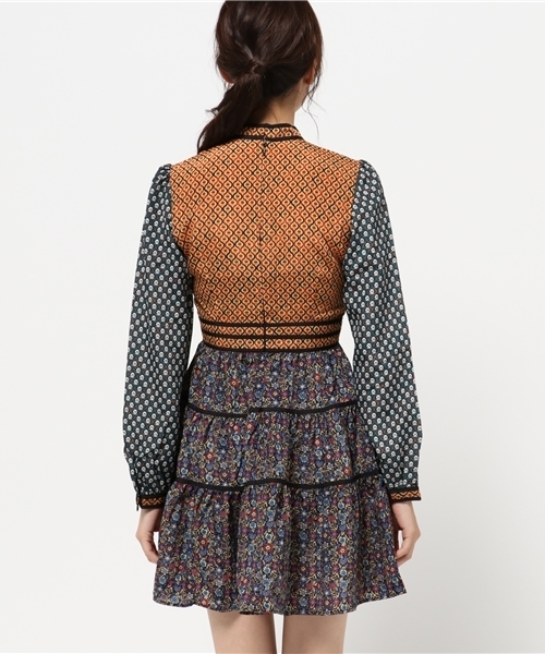 SLY（スライ）の「GRACY STAND OP（ワンピース・レディース・オレンジ系その他/オレンジ・1/2）」の4枚目の写真