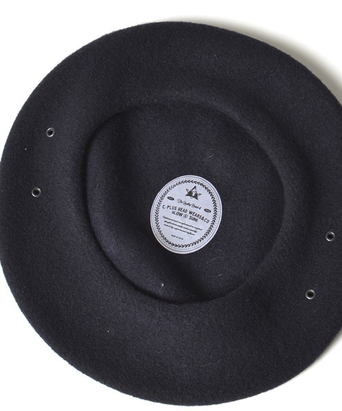 CPH（シーピーエイチ）の「C-PLUS HEADWEARS: ウールベレー帽（ハンチング/ベレー帽・メンズ・ネイビー/グリーン/ブラック/ワイン/グレー/ダークブルー/グレー系その他/ダークグレー/コバルトブルー・ONE SIZE）」の11枚目の写真