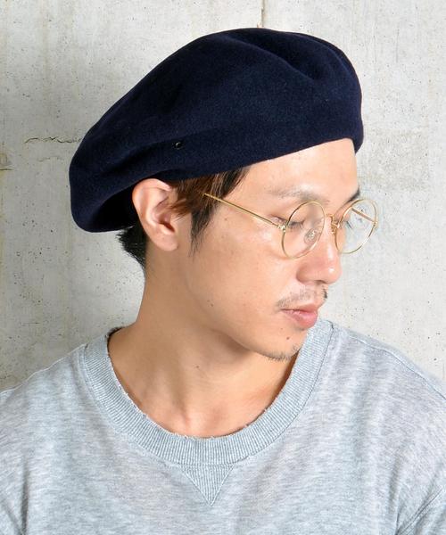 CPH（シーピーエイチ）の「C-PLUS HEADWEARS: ウールベレー帽（ハンチング/ベレー帽・メンズ・ネイビー/グリーン/ブラック/ワイン/グレー/ダークブルー/グレー系その他/ダークグレー/コバルトブルー・ONE SIZE）」の7枚目の写真