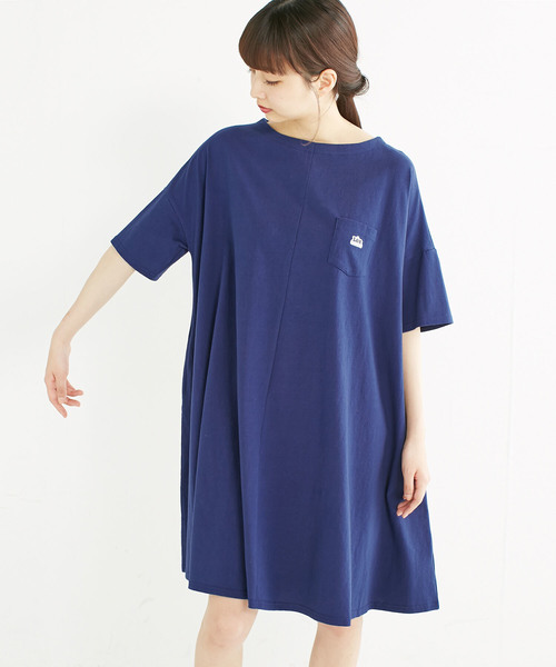 Lee リー の ｈａｃｏ 別注 ｌｅｅ カットソーのゆったりワンピース ワンピース Wear
