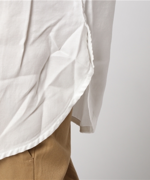 Moname（モナーム）の「■Moname   ビッグシルエット シャツ ドロップショルダー   41161062（シャツ/ブラウス・レディース・ネイビー/ホワイト/サックスブルー/カーキ/ピンク系その他/レモンイエロー・S/M/XS）」の13枚目の写真