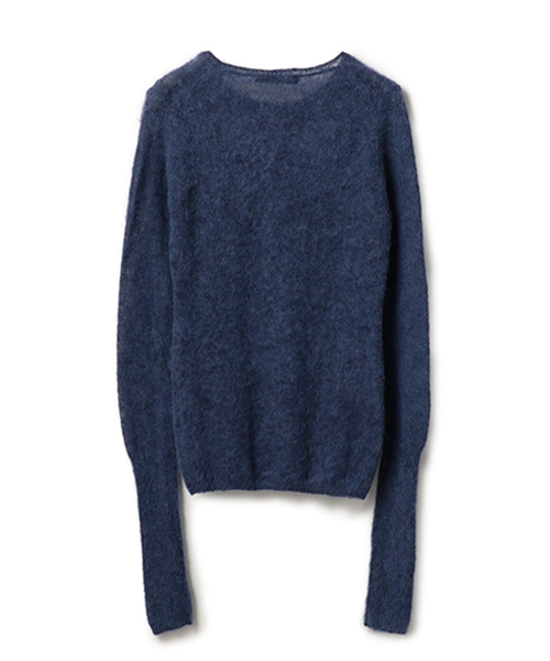 美品 エストネーション アルパカ シャギークルーネックニット ブラック M 美品 エストネーション アルパカ シャギークルーネックニット ブラック M