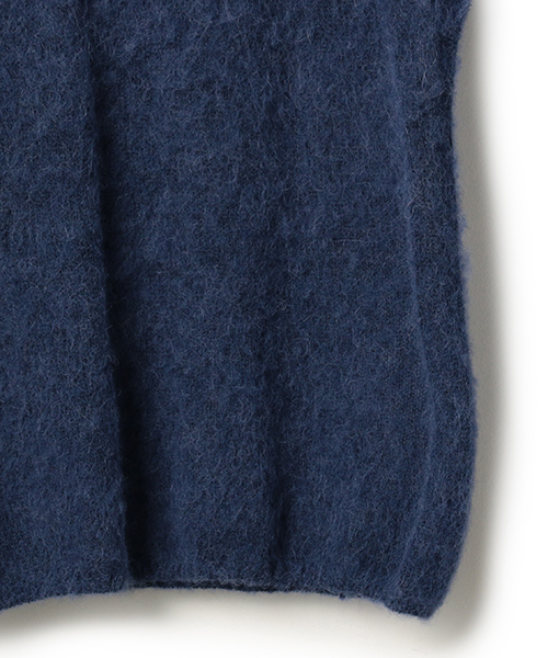 美品 エストネーション アルパカ シャギークルーネックニット ブラック M ESTNATION（エストネーション）の「ESTNATION アルパカシャギー クルー