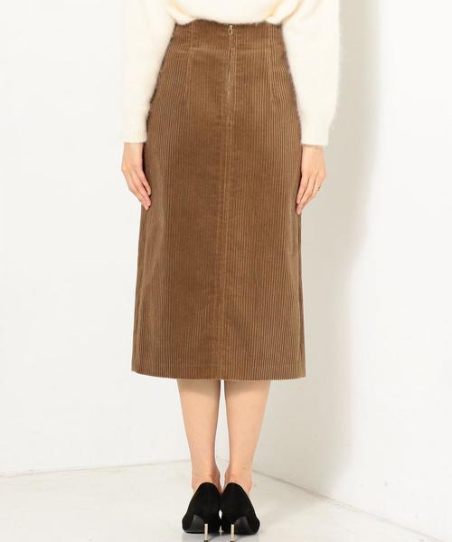 Jewel Changes（ジュエルチェンジズ）の「★JC コードストレッチ スリット タイトスカート（スカート・レディース・ダークブラウン/コバルトブルー・38/34/36）」の3枚目の写真