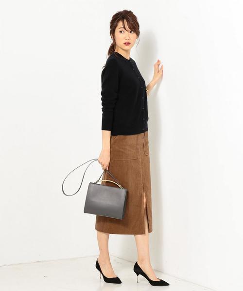 Jewel Changes（ジュエルチェンジズ）の「★JC コードストレッチ スリット タイトスカート（スカート・レディース・ダークブラウン/コバルトブルー・38/34/36）」の7枚目の写真