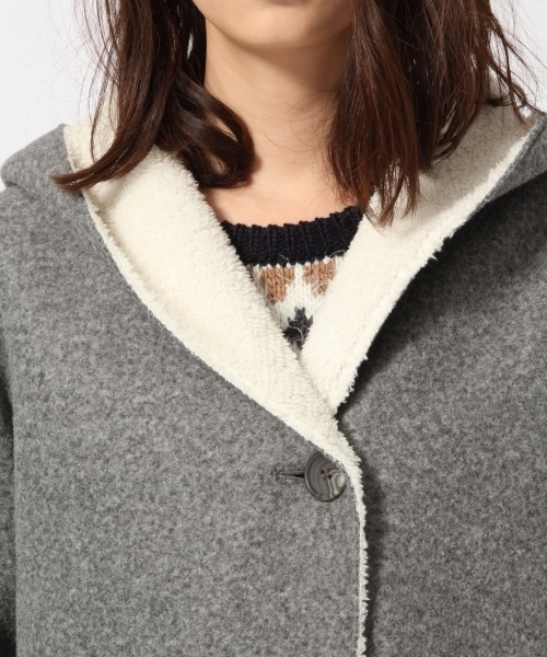 GLOBAL WORK(グローバルワーク)の「ボアボンディングコート/759652(その他アウター・レディース・ダークグレー/ベージュ/ネイビー・LARGE/MEDIUM)」の19枚目の写真