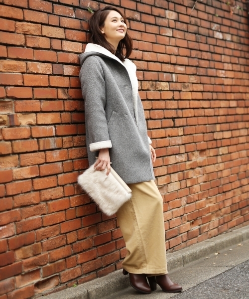 GLOBAL WORK(グローバルワーク)の「ボアボンディングコート/759652(その他アウター・レディース・ダークグレー/ベージュ/ネイビー・LARGE/MEDIUM)」の18枚目の写真