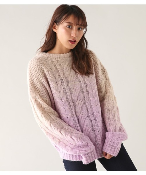 AVAN LILY(アヴァンリリィ)の「グラデーションニットPO(ニット/セーター・レディース・パープル系その他/ダークネイビー・FREE)」の2枚目の写真