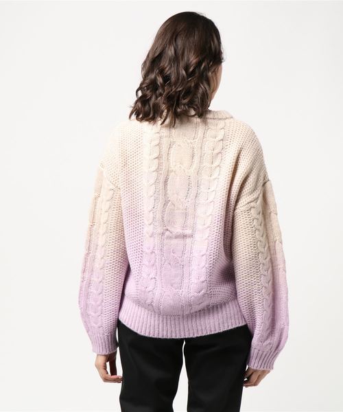 AVAN LILY(アヴァンリリィ)の「グラデーションニットPO(ニット/セーター・レディース・パープル系その他/ダークネイビー・FREE)」の3枚目の写真
