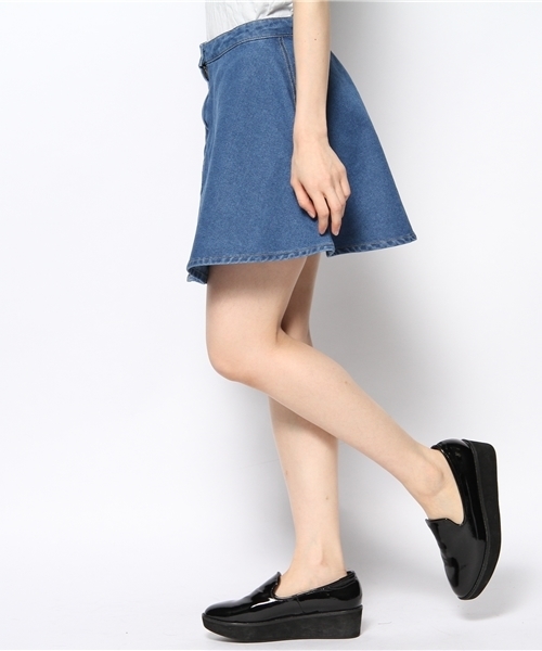WEGO（ウィゴー）の「デニムサークルスカート（デニムスカート・レディース・インディゴブルー/ダークインディゴブルー/ライトインディゴブルー/ホワイト/ライトパープル・MEDIUM/LARGE）」の6枚目の写真