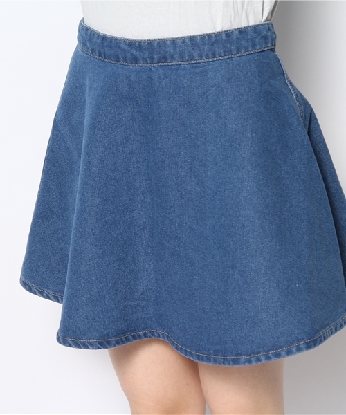 WEGO（ウィゴー）の「デニムサークルスカート（デニムスカート・レディース・インディゴブルー/ダークインディゴブルー/ライトインディゴブルー/ホワイト/ライトパープル・MEDIUM/LARGE）」の8枚目の写真
