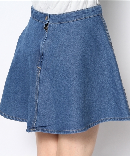 WEGO（ウィゴー）の「デニムサークルスカート（デニムスカート・レディース・インディゴブルー/ダークインディゴブルー/ライトインディゴブルー/ホワイト/ライトパープル・MEDIUM/LARGE）」の9枚目の写真