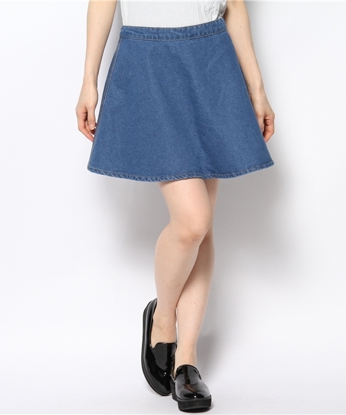 WEGO（ウィゴー）の「デニムサークルスカート（デニムスカート・レディース・インディゴブルー/ダークインディゴブルー/ライトインディゴブルー/ホワイト/ライトパープル・MEDIUM/LARGE）」の13枚目の写真