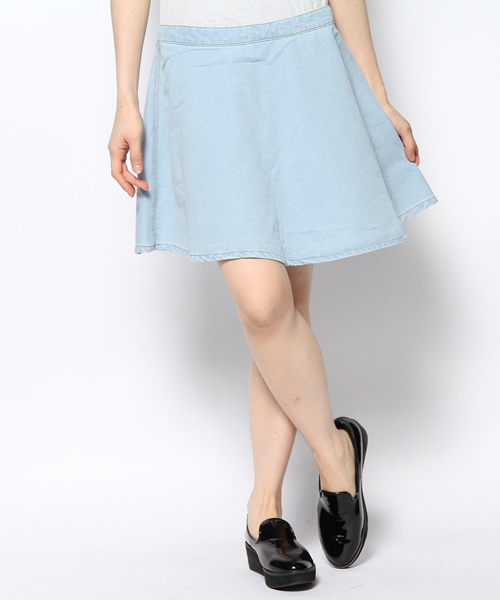 WEGO（ウィゴー）の「デニムサークルスカート（デニムスカート・レディース・インディゴブルー/ダークインディゴブルー/ライトインディゴブルー/ホワイト/ライトパープル・MEDIUM/LARGE）」の16枚目の写真