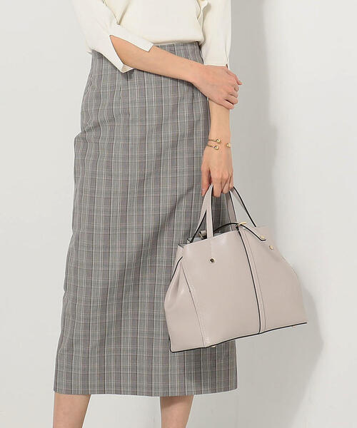 L LEATHER(エルレザー)の「L LEATHER(エルレザー)トートバッグ GRAY / ショルダーバッグ(ショルダーバッグ)」|ライトグレー