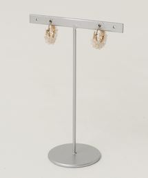 【marinaJEWELRY】14kgf/White Chalcedony pave pierced earring