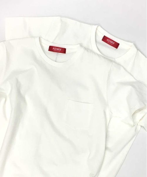 ADMIX/ATELIER SAB MEN（アドミックスアトリエサブメン）の「2枚セット Tシャツ ホワイトT（無地・プリント）（Tシャツ/カットソー・メンズ・ブラック/オフホワイト・48/50/52）」の3枚目の写真
