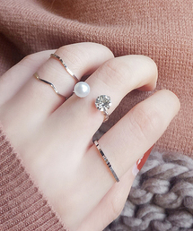 F&D : 4セットパールリング