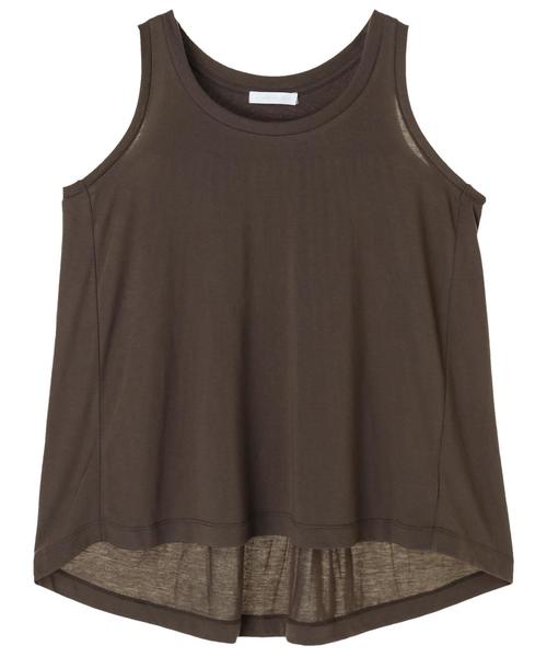 AMERICAN HOLIC（アメリカンホリック）の「・バックギャザーノースリーブロングプルオーバー（Tシャツ/カットソー・レディース・チャコールグレー/ブラック/オフホワイト/カーキ・FREE）」の8枚目の写真