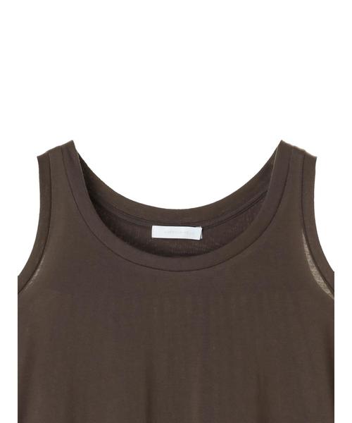 AMERICAN HOLIC（アメリカンホリック）の「・バックギャザーノースリーブロングプルオーバー（Tシャツ/カットソー・レディース・チャコールグレー/ブラック/オフホワイト/カーキ・FREE）」の12枚目の写真