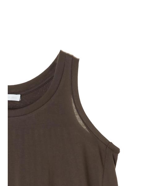 AMERICAN HOLIC（アメリカンホリック）の「・バックギャザーノースリーブロングプルオーバー（Tシャツ/カットソー・レディース・チャコールグレー/ブラック/オフホワイト/カーキ・FREE）」の13枚目の写真