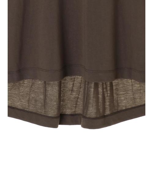 AMERICAN HOLIC（アメリカンホリック）の「・バックギャザーノースリーブロングプルオーバー（Tシャツ/カットソー・レディース・チャコールグレー/ブラック/オフホワイト/カーキ・FREE）」の14枚目の写真