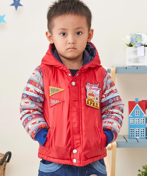 ANPANMAN KIDS COLLECTION(アンパンマンキッズコレクション)の「【アンパンマン】袖ノルディックブルゾン/サーモライト中綿使用(ブルゾン)」|レッド