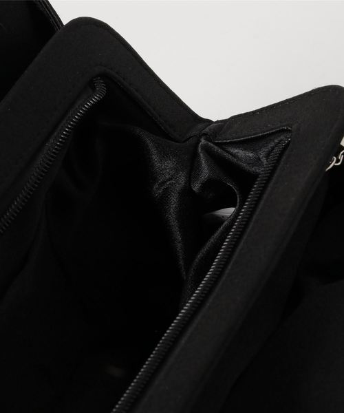 Fashion Letter（ファッションレター）の「2WAYサテンフラワー 結婚式バッグ（クラッチバッグ・レディース・ブラック/ネイビー/アイボリー/ワイン・FREE）」の15枚目の写真