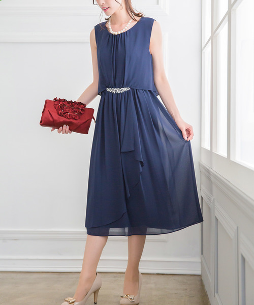 Fashion Letter（ファッションレター）の「2WAYサテンフラワー 結婚式バッグ（クラッチバッグ・レディース・ブラック/ネイビー/アイボリー/ワイン・FREE）」の9枚目の写真