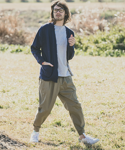 CAMBIO（カンビオ）の「mp6823-ワイドタックテーパードパンツ（その他パンツ・メンズ・ブラック/オリーブ/チャコール・S/M/L）」の19枚目の写真