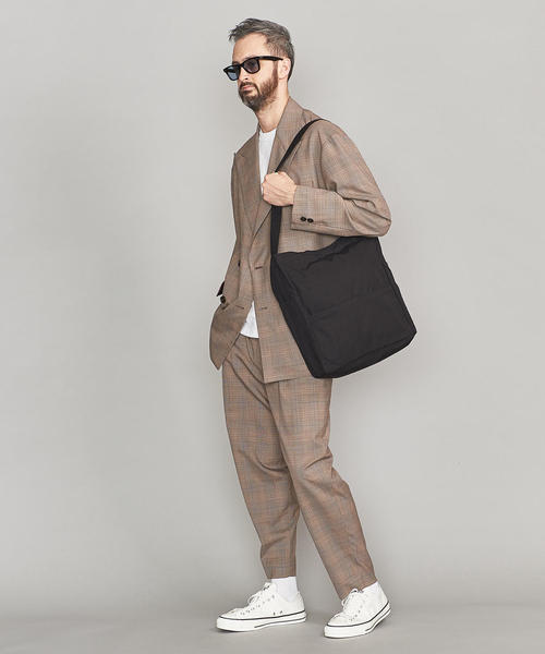 BEAUTY&YOUTH UNITED ARROWS（ビューティーアンドユースユナイテッドアローズ）の「BY コットン ナイロン トート ショルダーバッグ（トートバッグ・メンズ・ホワイト/ブラック・FREE）」の9枚目の写真