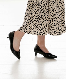 ポインテッドトゥ5cmヒール走れるキレイめパンプス