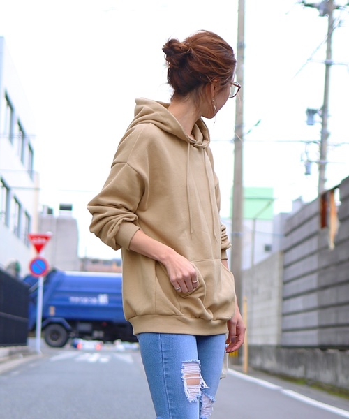 reca（レカ）の「スウェットパーカー（パーカー・レディース・ベージュ/グレー/ホワイト系その他・FREE）」の4枚目の写真