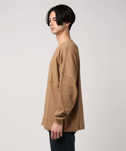 UP START（アップスタート）の「ドロップショルダー切替ビッグシルエット/ルーズシルエットロンTee（Tシャツ/カットソー・メンズ・オフホワイト/ベージュ/ブラック/ネイビー/レッド・MEDIUM/LARGE/X-LARGE）」の9枚目の写真