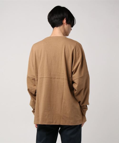 UP START（アップスタート）の「ドロップショルダー切替ビッグシルエット/ルーズシルエットロンTee（Tシャツ/カットソー・メンズ・オフホワイト/ベージュ/ブラック/ネイビー/レッド・MEDIUM/LARGE/X-LARGE）」の15枚目の写真