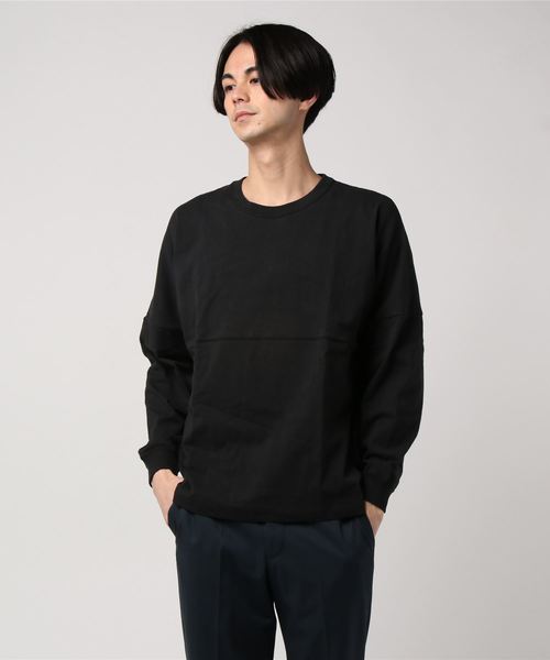 UP START（アップスタート）の「ドロップショルダー切替ビッグシルエット/ルーズシルエットロンTee（Tシャツ/カットソー・メンズ・オフホワイト/ベージュ/ブラック/ネイビー/レッド・MEDIUM/LARGE/X-LARGE）」の11枚目の写真