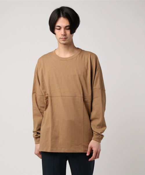 UP START（アップスタート）の「ドロップショルダー切替ビッグシルエット/ルーズシルエットロンTee（Tシャツ/カットソー・メンズ・オフホワイト/ベージュ/ブラック/ネイビー/レッド・MEDIUM/LARGE/X-LARGE）」の21枚目の写真