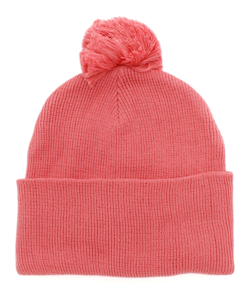 BEAMS BOY（ビームスボーイ）の「◎INFIELDER DESIGN / アクリルコットン ポンポン ワッチキャップ（ニットキャップ/ビーニー・レディース・ナチュラル/レッド系その他/ミント・ONE SIZE）」の4枚目の写真